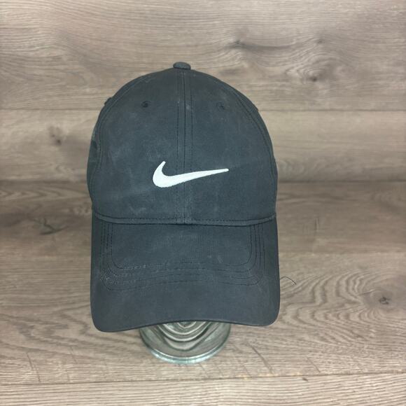 Nike Golf Legacy91 Tech Cap Dri-Fit Hat Black White Swoosh Embroidered Logo - Picture 4 of 15